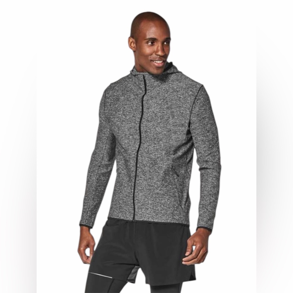 Lululemon – Surge Warm Full Zip Hoodie Running Jacket Heathered Black – Sz. S